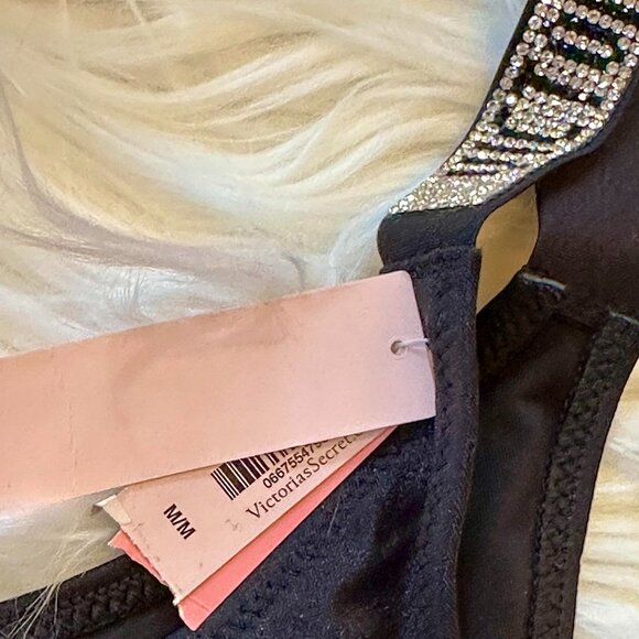 NWT Victoria's Secret Bombshell Racer Back Rhinestone Shine Bikini - 34C | M - Picture 6 of 6